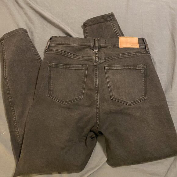 Madewell 10" High Rise Skinny Washed Black size 27 - Picture 4 of 8